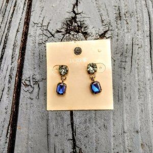 J Crew Drop Earring Blue Gemstone NWT